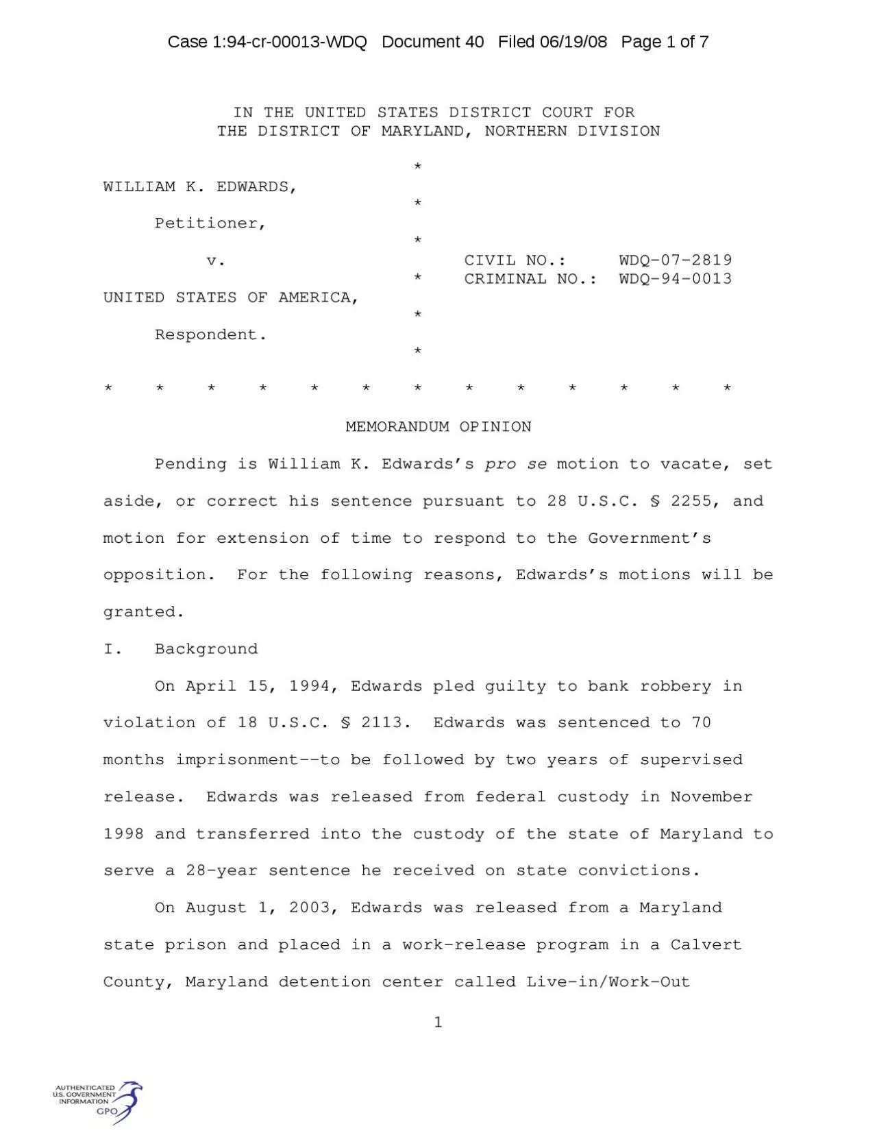 PDF-Case 1:94-cr-00013-WDQ Document 40 Filed 06/19/08 Page 6 of 7 ..