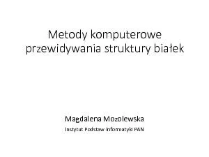 Metody komputerowe