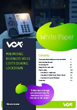 Innovation and insight combine in Vox, a market leading end-to-end int