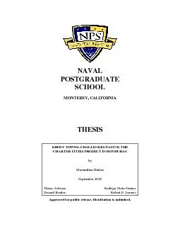 NAVAL POSTGRADUATE SCHOOLMONTEREY, CALIFORNIATHESISGHOST TOWNS: CHALLE