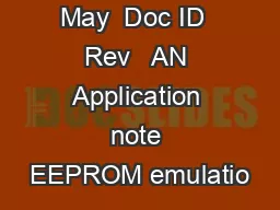 May  Doc ID  Rev   AN Application note EEPROM emulatio