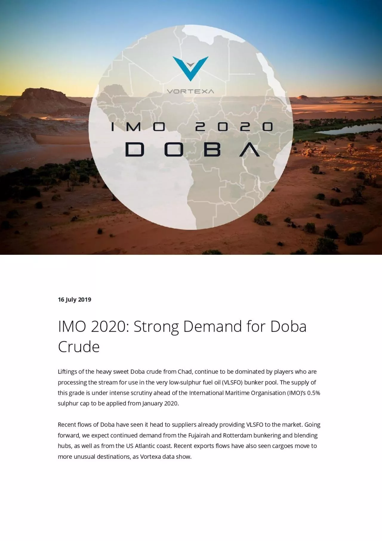 PDF-IMO 2020: Strong Demand for Doba Crude 3 