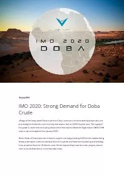IMO 2020: Strong Demand for Doba Crude 3 
