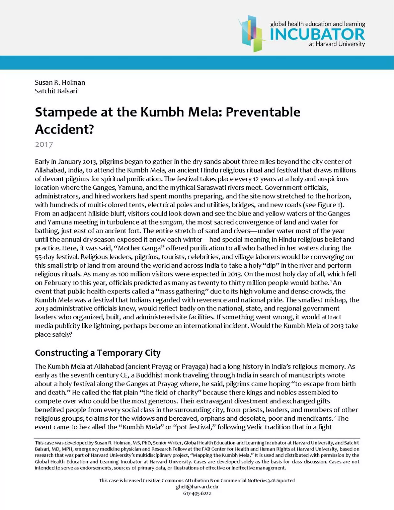 PDF-This case was developed by Susan R. Holman, MS, PhD, Senior Writer, Gl