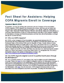 Q2: Are COFA migrants eligible to enroll in qualified health plansthro