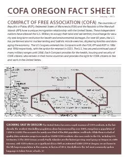 COFA OREGN FACT SHEETCOMPAC (COFA)The countries of Republic of Palau (