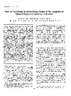 PDF-(1993) 101: the Apoplast Both reduced and aqueous phase of the ozone u