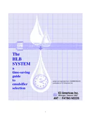 The HLB SYSTEM timesaving guide to emulsifier selectio