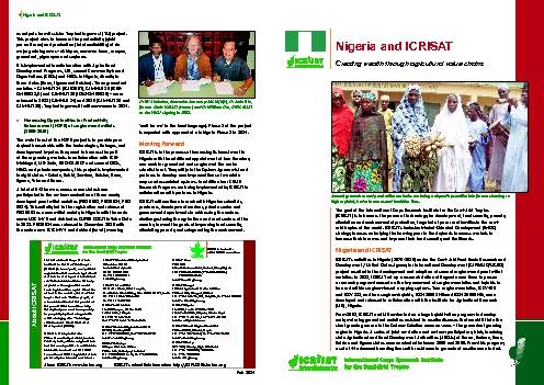 Nigeria and ICRISAT