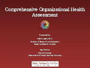 Comprehensive Organizational Health AssessmentMay  2012Butler Institut