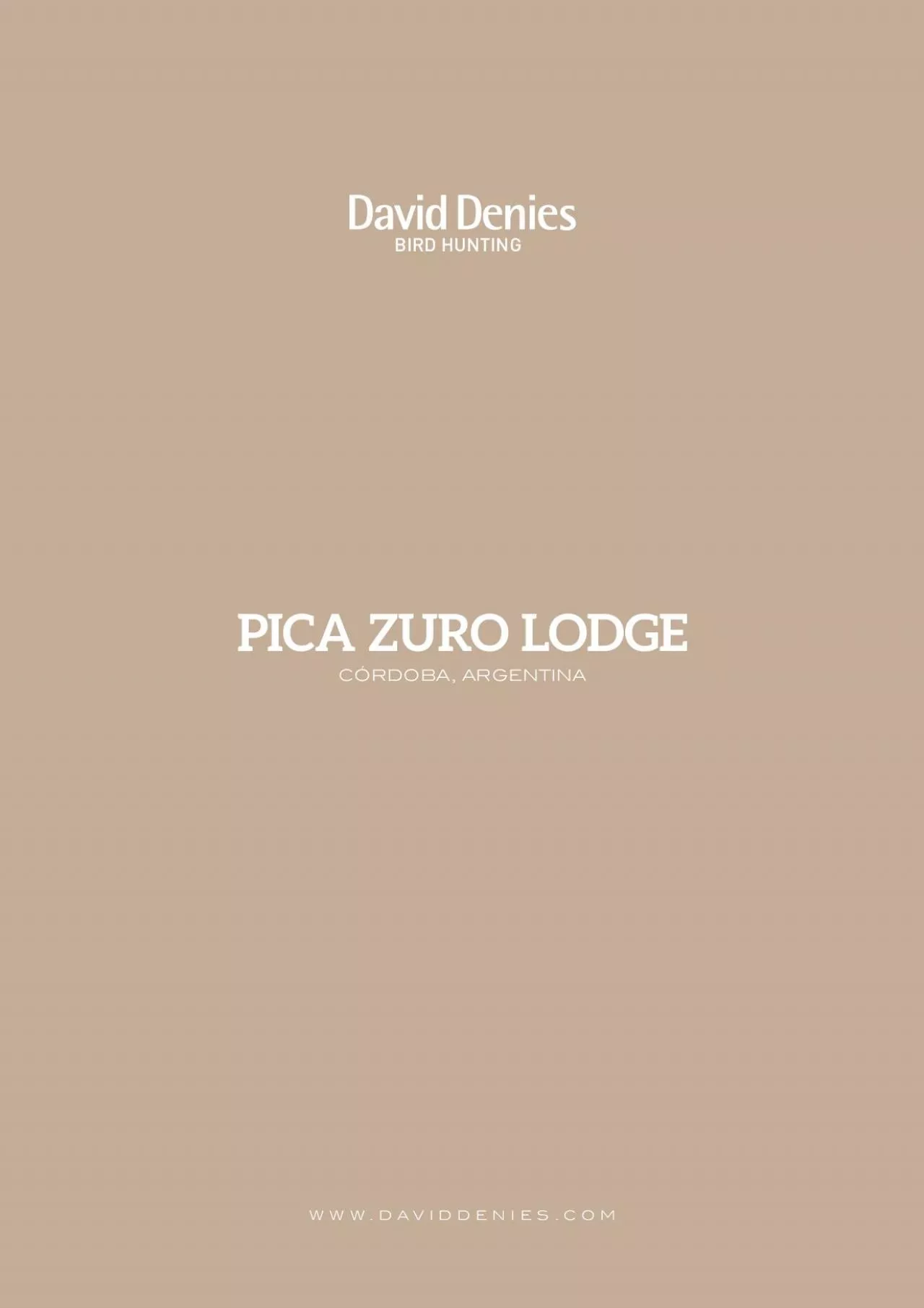 PDF-PICA ZURO LODGEcórdoba, argentinawww.daviddenies.com