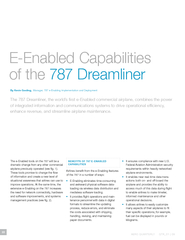 E enabled capabilities of the 787 dreamliner