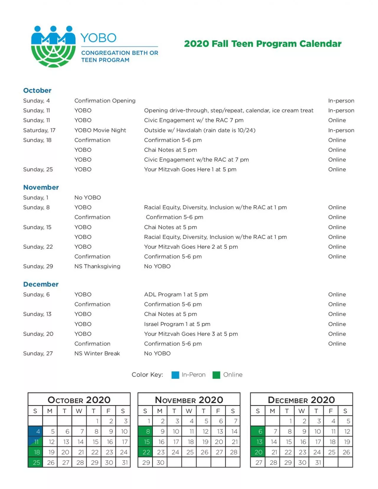 PDF-2020 Fall Teen Program Calendar