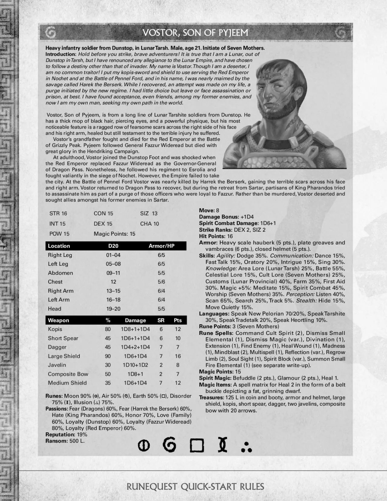 PDF-RUNEQUEST QUICK-START RULES