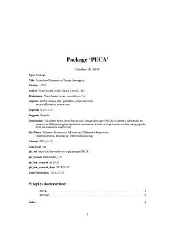 Package`PECA'October16,2019TypePackageTitleProbe-levelExpressionChange