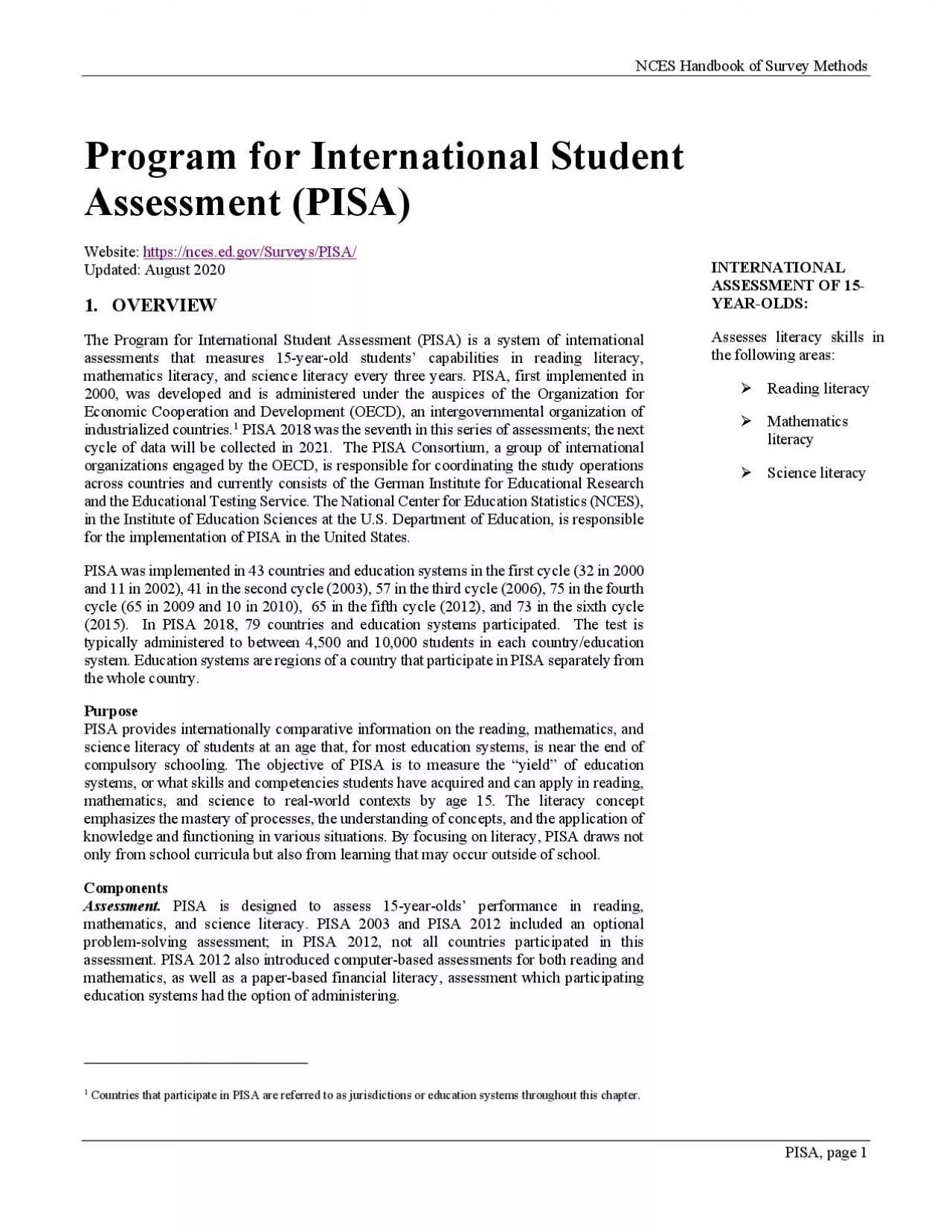 PDF-NCES HANDBOOK OF SURVEY METHODS