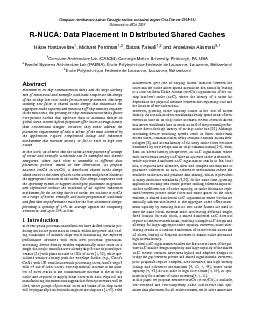 Computer Architecture Lab at Carnegie Mellon Technical Report CALCM-TR