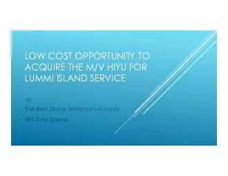 LOW COST OPPORTUNITY TO  ISLAND SERVICE Will Ever Spend
