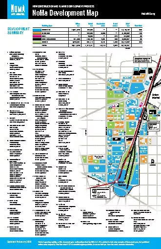 NEW CONSTRUCTION AND PLANNED DEVELOPMENT PROJECTS NoMa Development Map