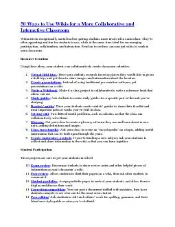 50 Ways to Use Wikis for a More Collaborative and