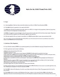 Rules for the FIDE Grand