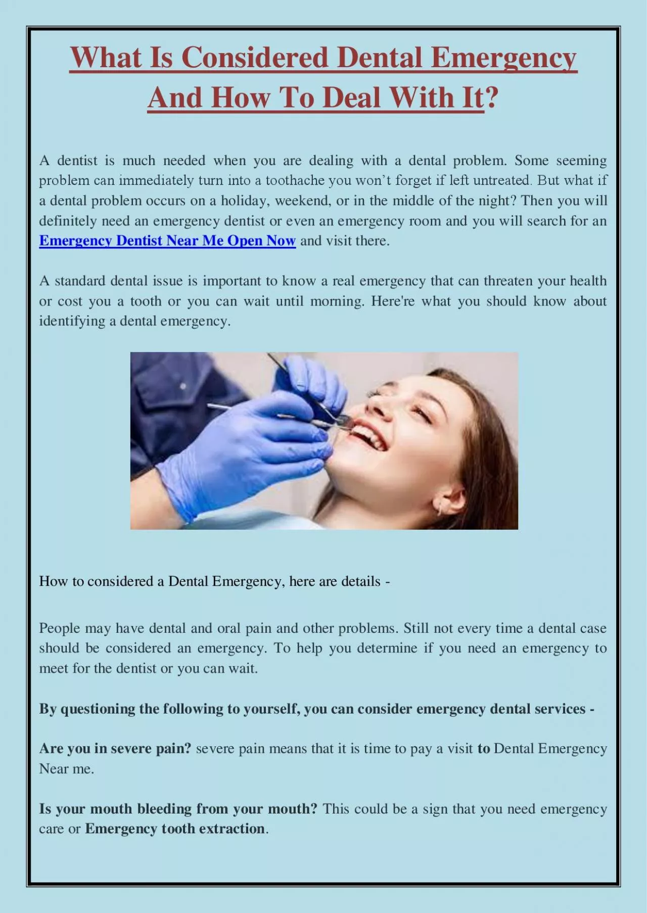 PDF-What Is Considered Dental Emergency And How To Deal With It?