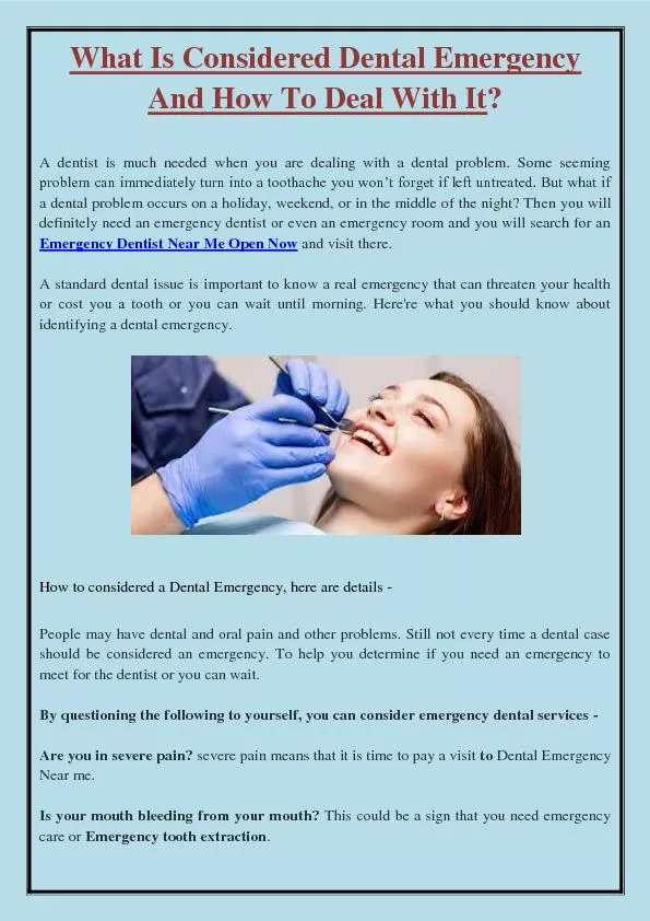 What Is Considered Dental Emergency And How To Deal With It?