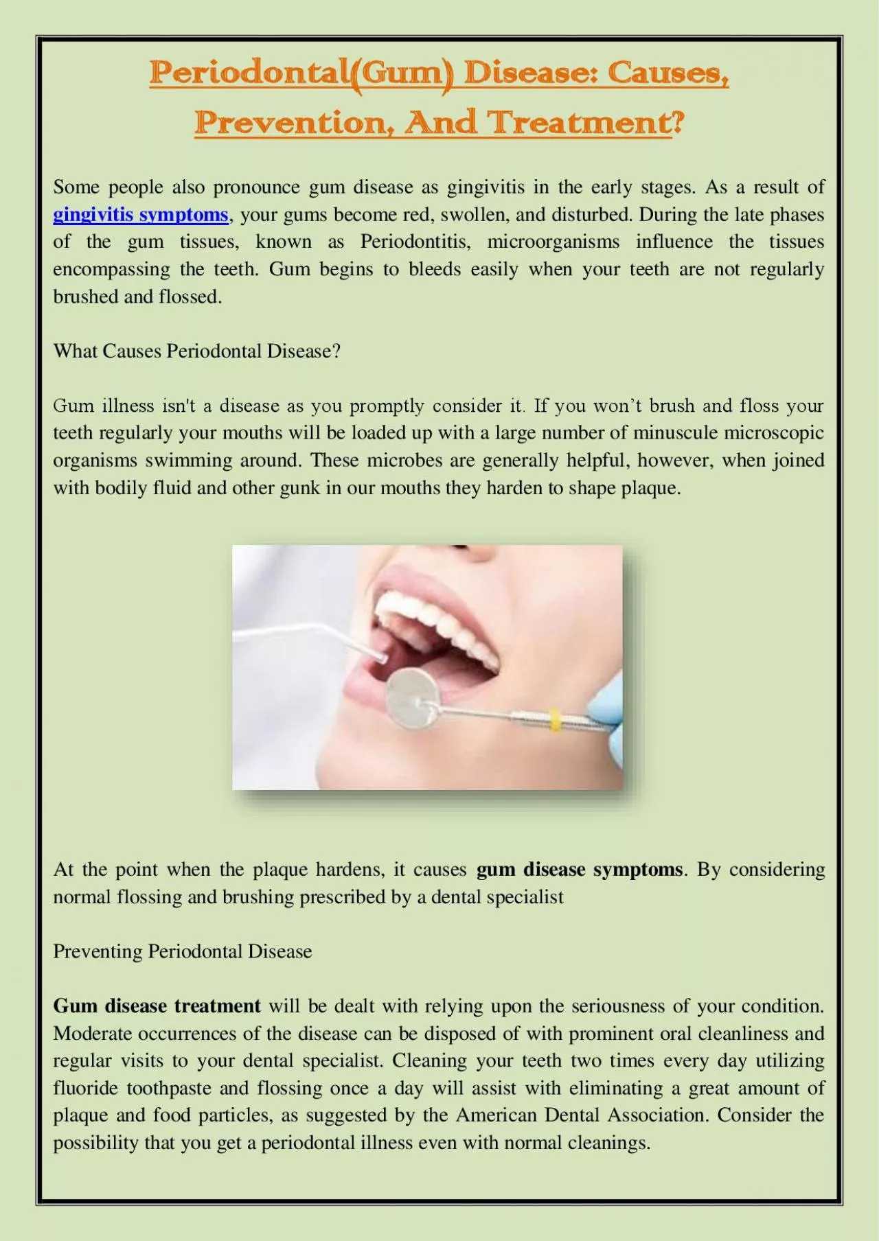 PDF-Periodontal(Gum) Disease: Causes, Prevention, And Treatment?