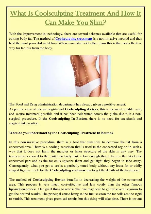 What Is Coolsculpting Treatment And How It Can Make You Slim?