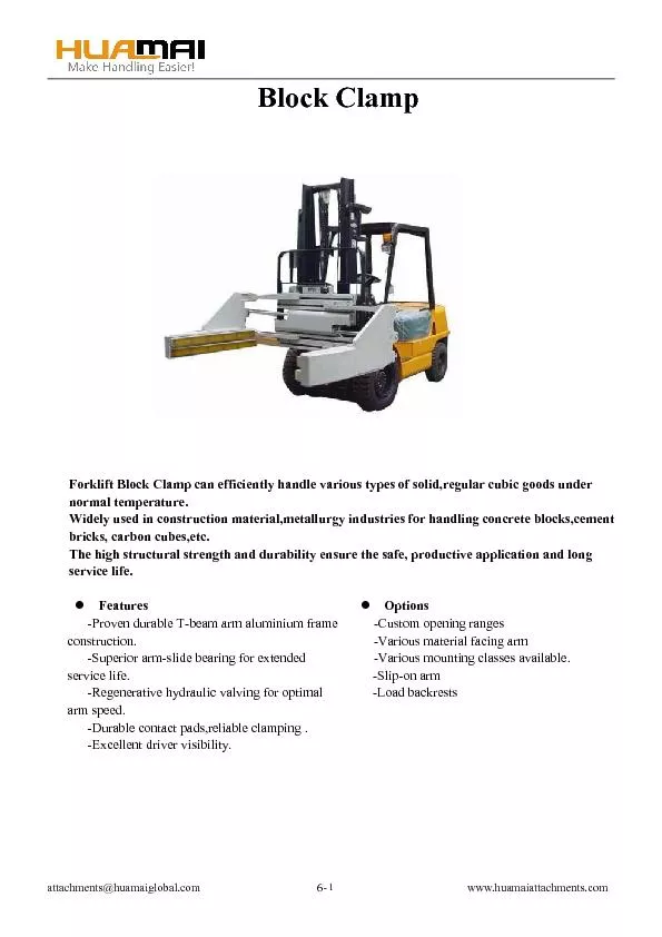 Forklift Block Clamps