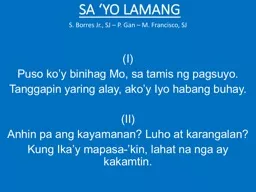 (I) Puso   ko’y   binihag