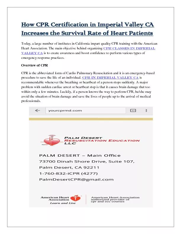 ACLS Imperial Valley CA