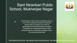 Sant Nirankari Public School, Mukherjee Nagar