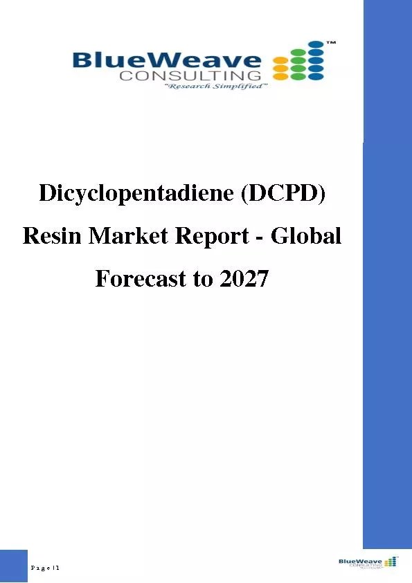 Dicyclopentadiene (DCPD) Resin Market