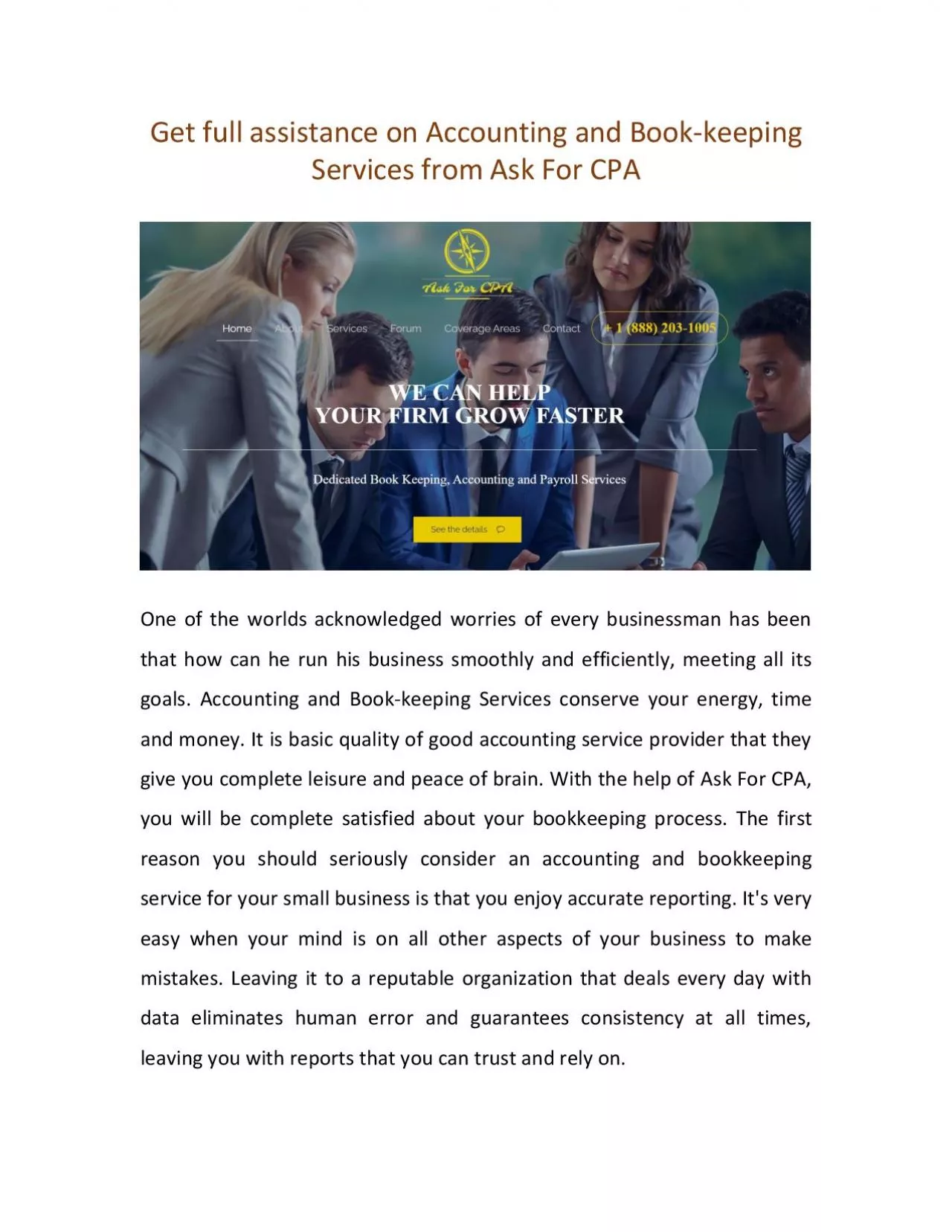 PDF-Get full assistance on Accounting and Book-keeping Services from Ask For CPA