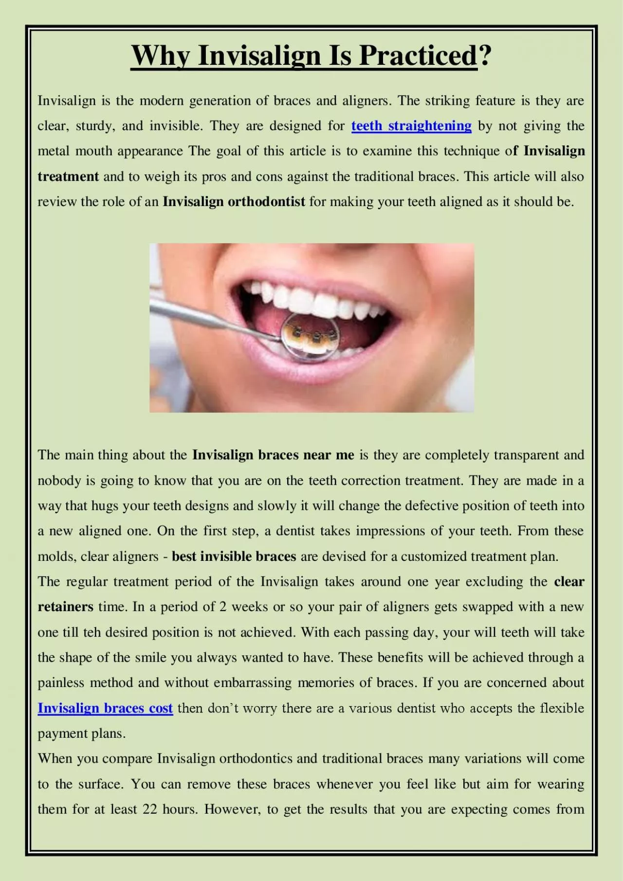 PDF-Why Invisalign Is Practiced?