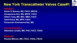 New York Transcatheter Valves Case#1