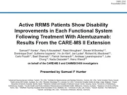 Active RRMS Patients Show Disability Improvements in Each Functional System Following