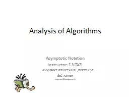 Analysis of Algorithms Asymptotic Notation
