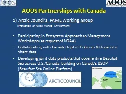 AOOS Partnerships with Canada