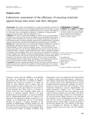 Original article Laboratory assessment of the eciency
