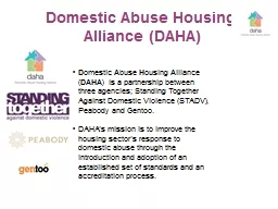 Domestic Abuse Housing  Alliance (DAHA)