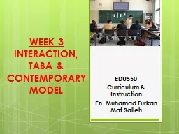 PPT-WEEK 3 INTERACTION, TABA & CONTEMPORARY