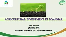 1 Agricultural  investment  in