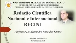 R edação Científica  Nacional e Internacional