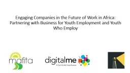 Engaging Companies in the Future of Work in Africa: Partnering with Business for Youth