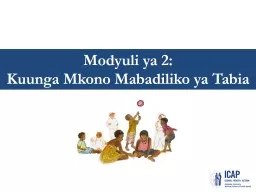 Modyuli ya 2:  Kuunga Mkono Mabadiliko ya Tabia