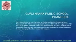 Guru Nanak Public School | Pitampura