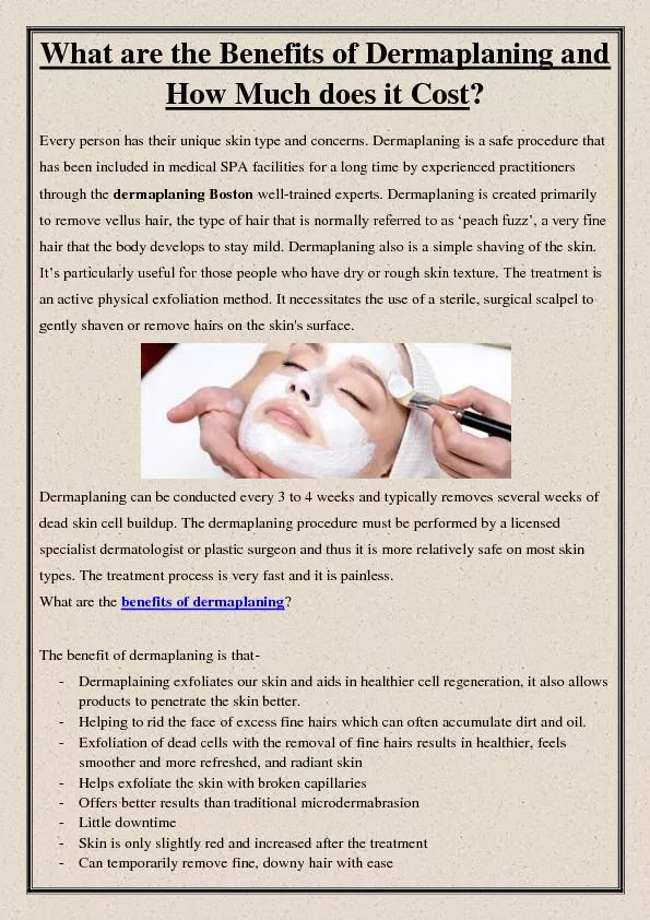 What are the Benefits of Dermaplaning and How Much does it Cost?
