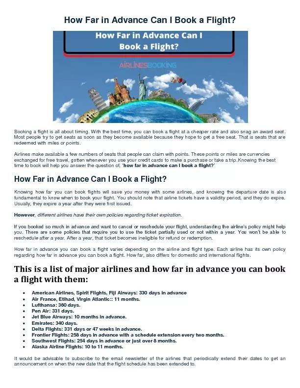 How Far in Advance Can I Book a Flight?